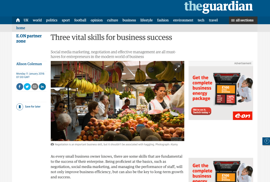 Digital PR article in the Guardian - Exposure Ninja