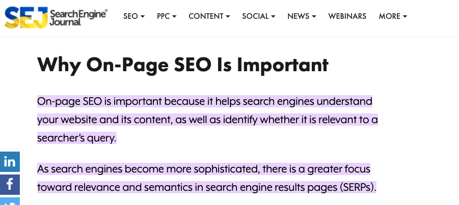 Importanza della SEO On Page