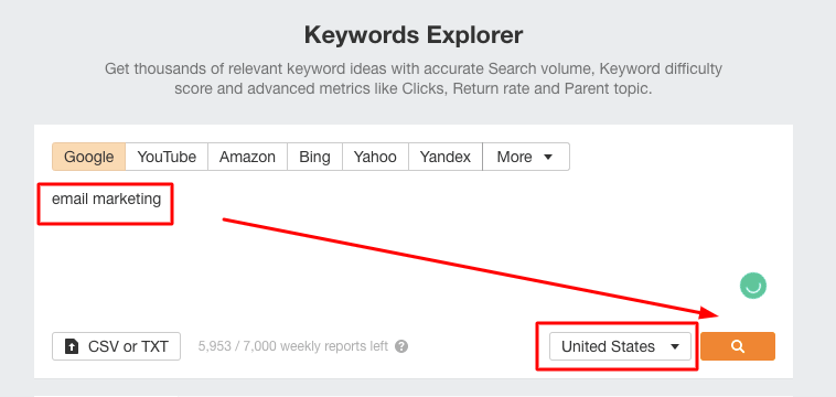 Keyword Explorer: fai ricerca sui contenuti