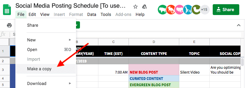 Buat kalender editorial untuk posting media sosial Anda