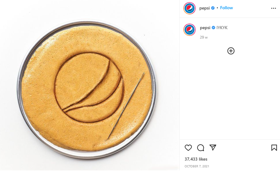 โพสต์ Instagram ของ Pepsi - ถ้าคุณรู้จักคุณ