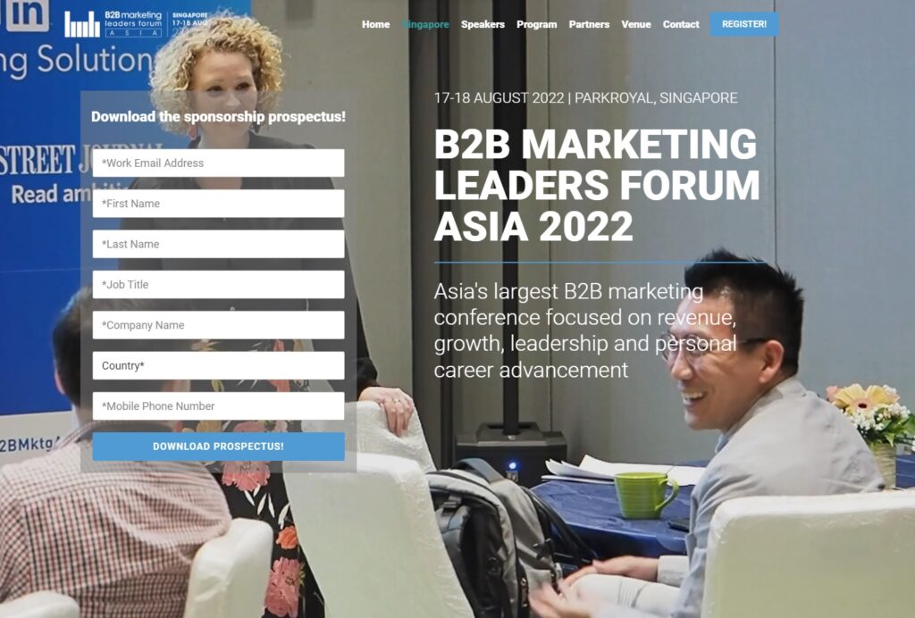 Foro de líderes de marketing B2B ASIA 2022