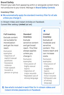 anúncios de produtos do Facebook, anúncios gráficos do Facebook e outros exemplos