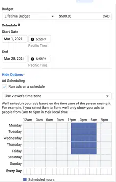 anúncios de produtos do Facebook, anúncios gráficos do Facebook e outros exemplos