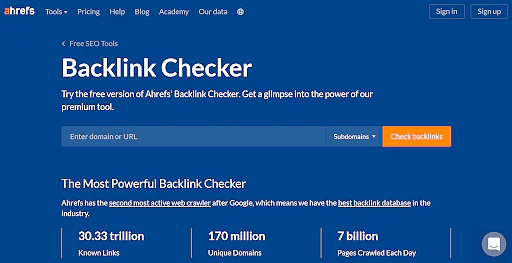 Ahrefs_Backlink_Checker_1