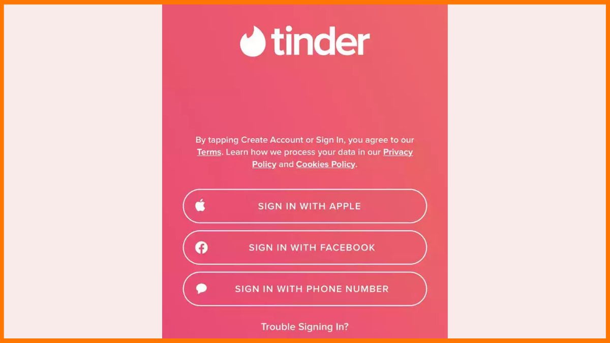 Tinder Kayıt Sayfası