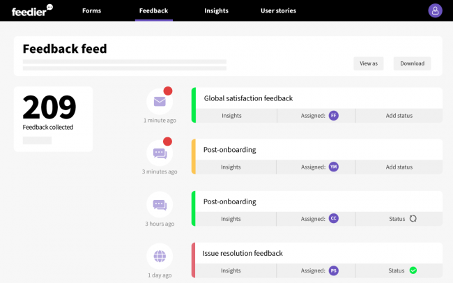 Software de encuesta en línea Feedier