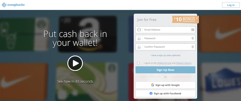 الصفحة الرئيسية Swagbucks