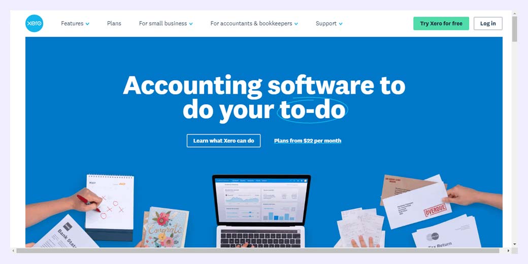 Software de contabilidade Xero para freelancers