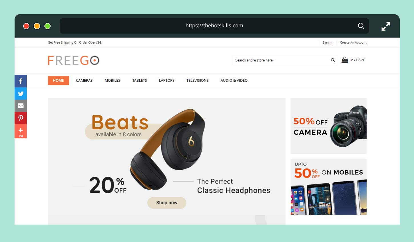 FreeGo – ธีมตอบสนองฟรีสำหรับ Magento 2