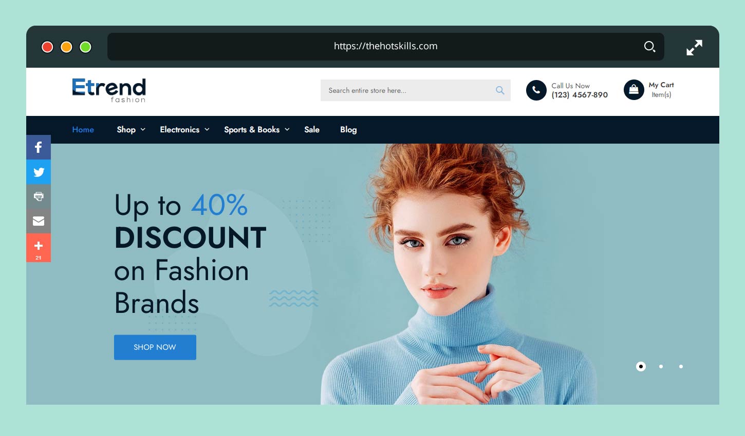 Etrend Lite Magento 2 Tema Gratis