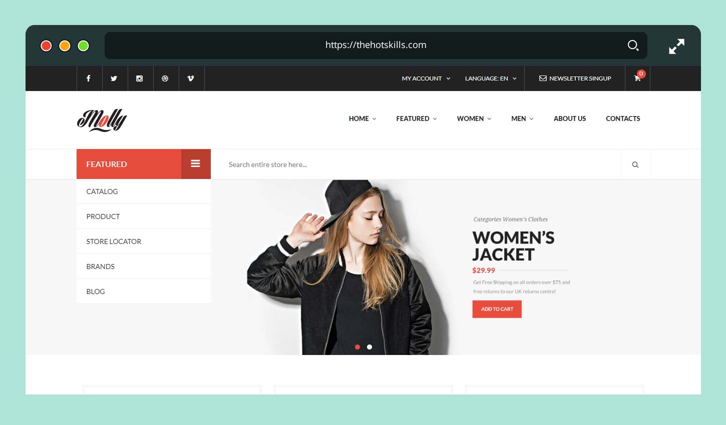 Elegante y limpio tema multipropósito Magento 2