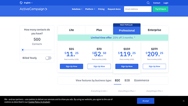 preços de campanha ativa