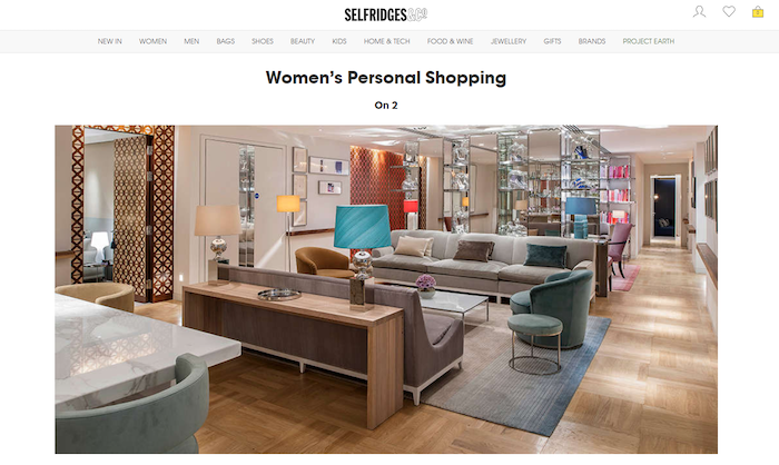 Selfridges esperienza di acquisto personale