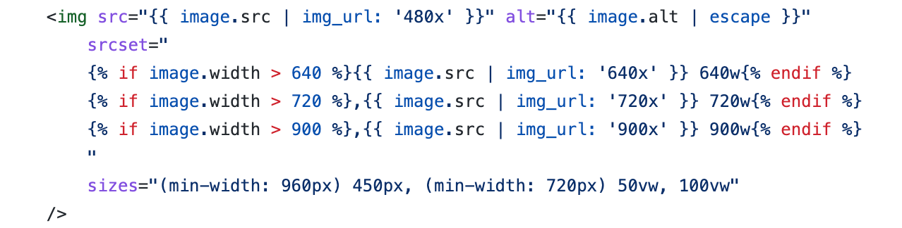 Angabe mehrerer Dimensionen für responsive Bilder