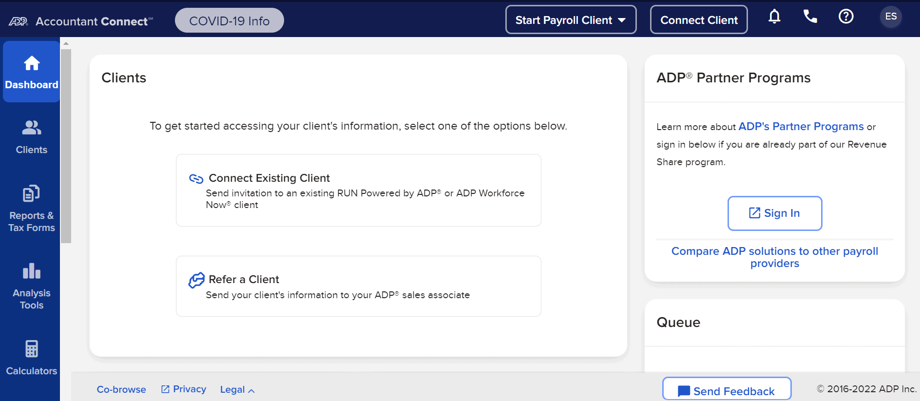 painel de conexão do contador adp