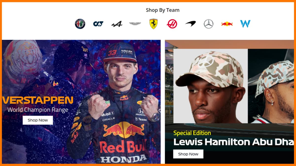 Negozio ufficiale di articoli di F1