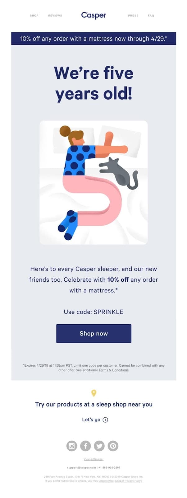 Exemplu de e-mail Casper