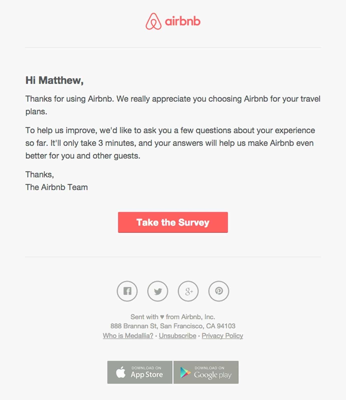 exemplu de e-mail airbnb