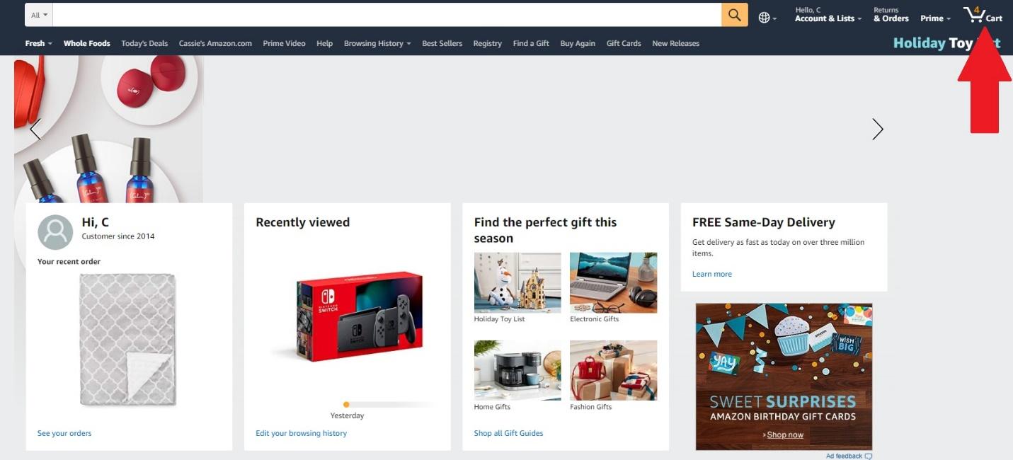 amazon sepete ekle örneği