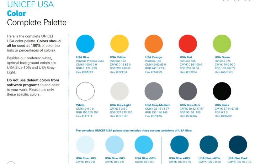 Palet warna UNICEF