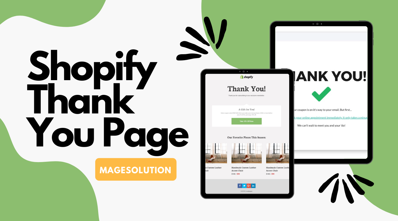 Page de remerciement Shopify