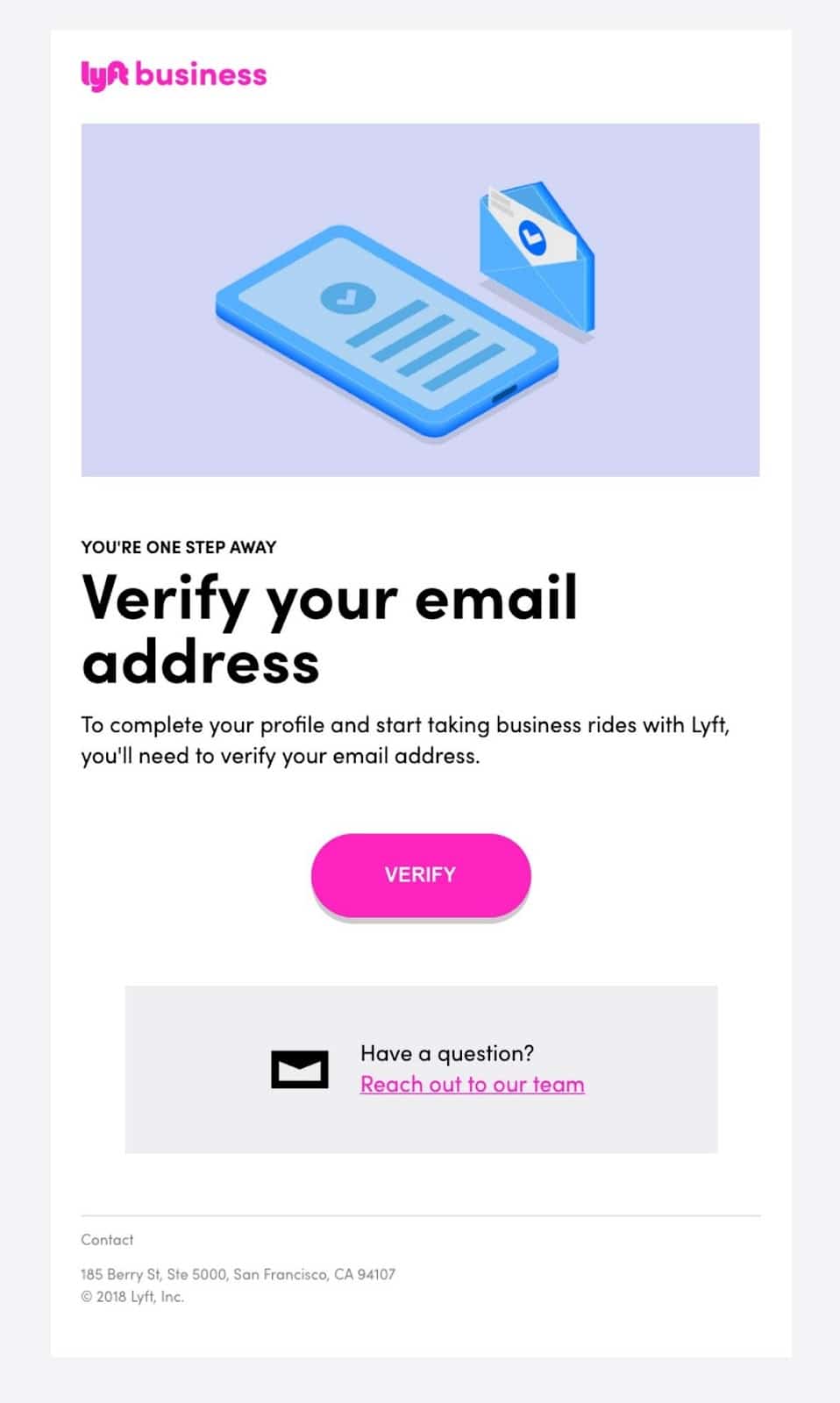 Przykładowy biznesowy adres e-mail Lyft