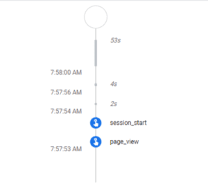 eventi visualizzati in modalità debug