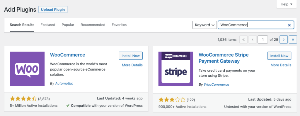 Instalați pluginul WooCommerce pe WordPress