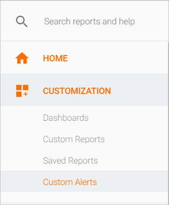 google analytics custom alerts location