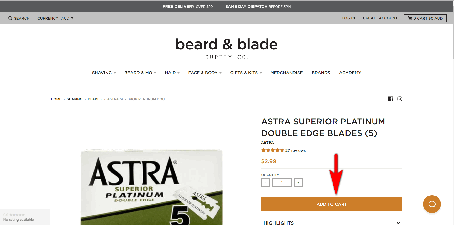 Beard And Blade Cta Pops Arrow