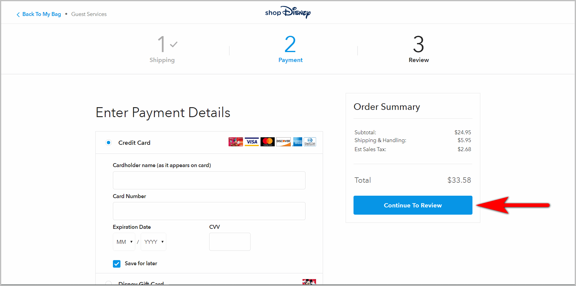 Shopdisney.com Clear Cta Button Arrow