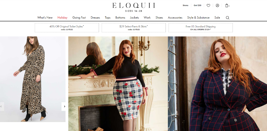 Search Intent on Eloquii's Website