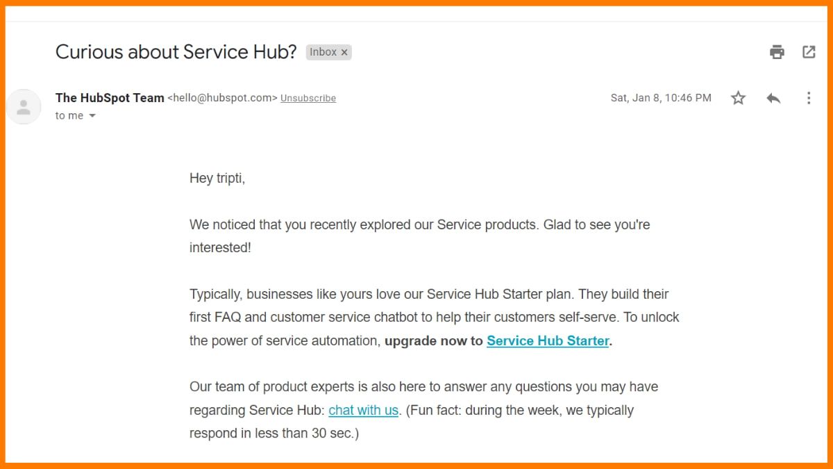 基于活动的电子邮件