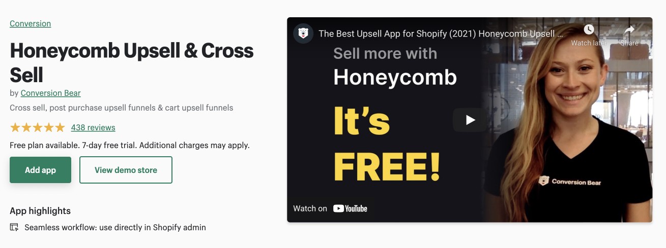 Honeycomb-Upsell-App