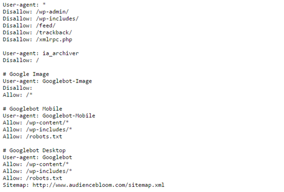 robots.txt file