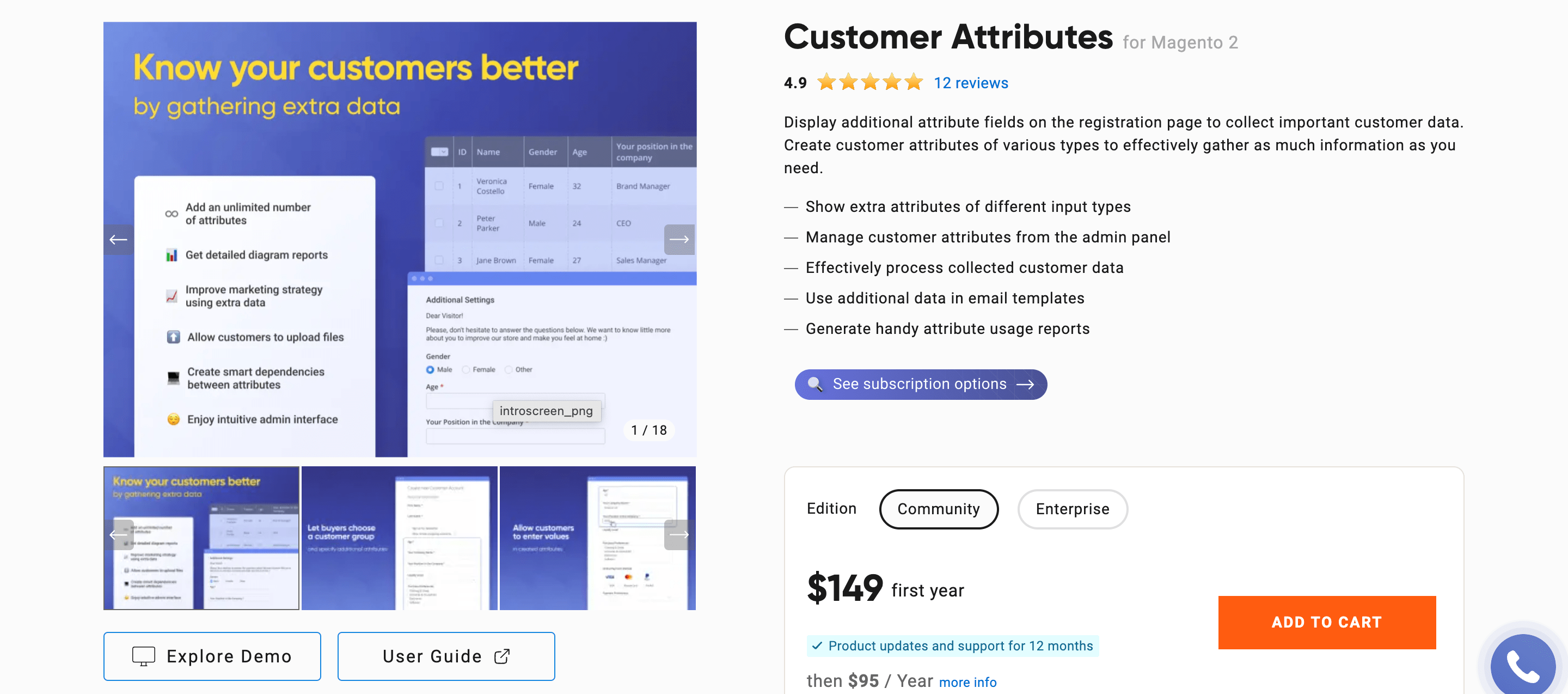 mejor extensión de atributo de cliente magento 2