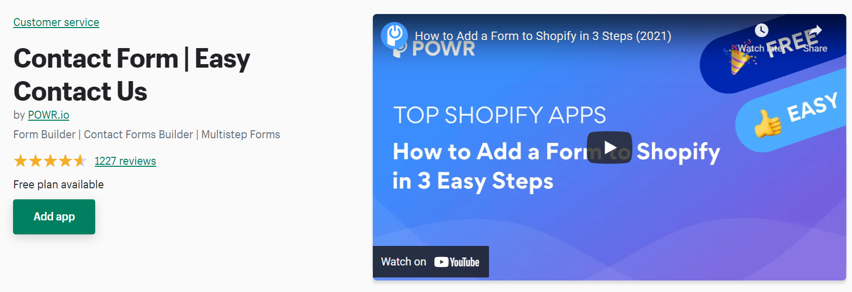 Kontaktformular für Shopify