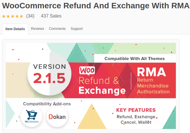 reembolso e intercambio de woocommerce con rma