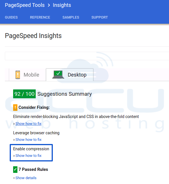 Google Page Speed Insight 壓縮反饋