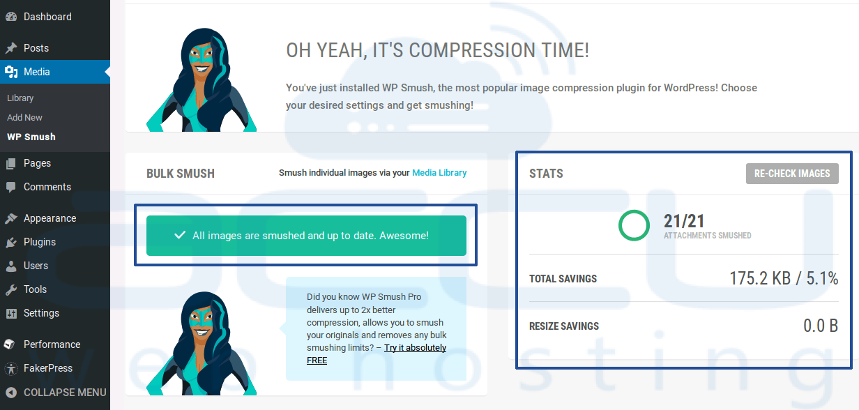 WP-Smush Plugin Optimizes the Images