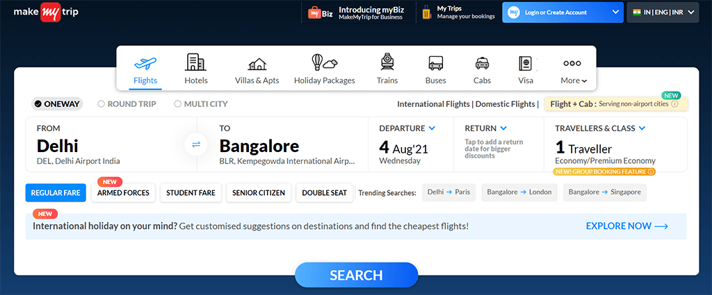 Makemytrip pwa