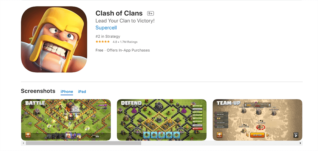 Clash of Clans-Spiel-Screenshots