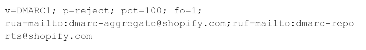 Shopify 的 DMARC 记录