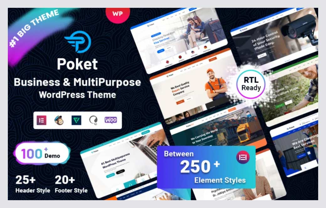 Poket - Responsives WordPress 6.0-Design für Unternehmen und Mehrzweck