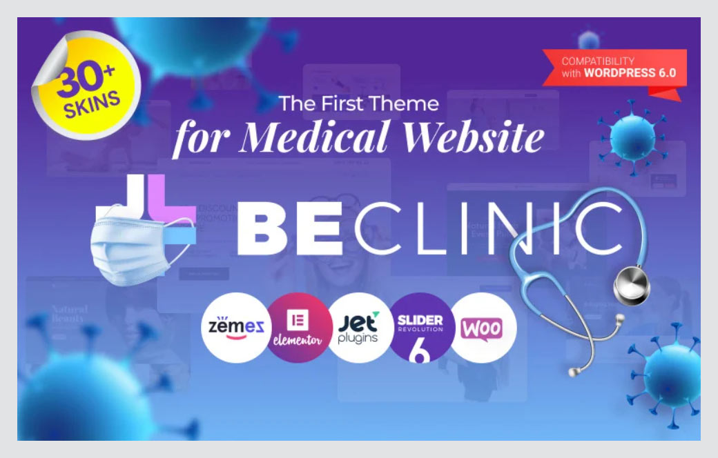 BeClinic - Medizinisches, sauberes Mehrzweck-WordPress-Theme