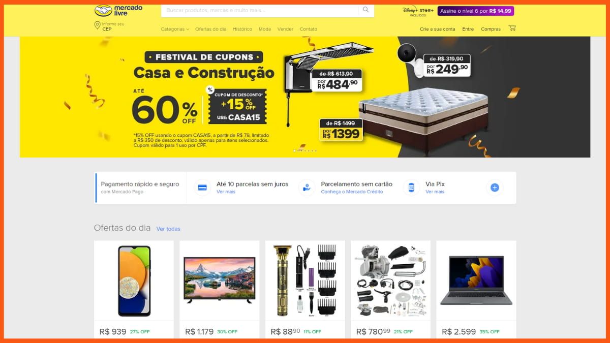 Site-ul Mercado Livre