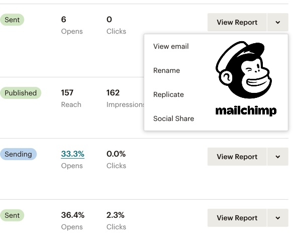 exemple d'outil d'automatisation de MailChimp