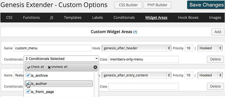 genesis extender plugin