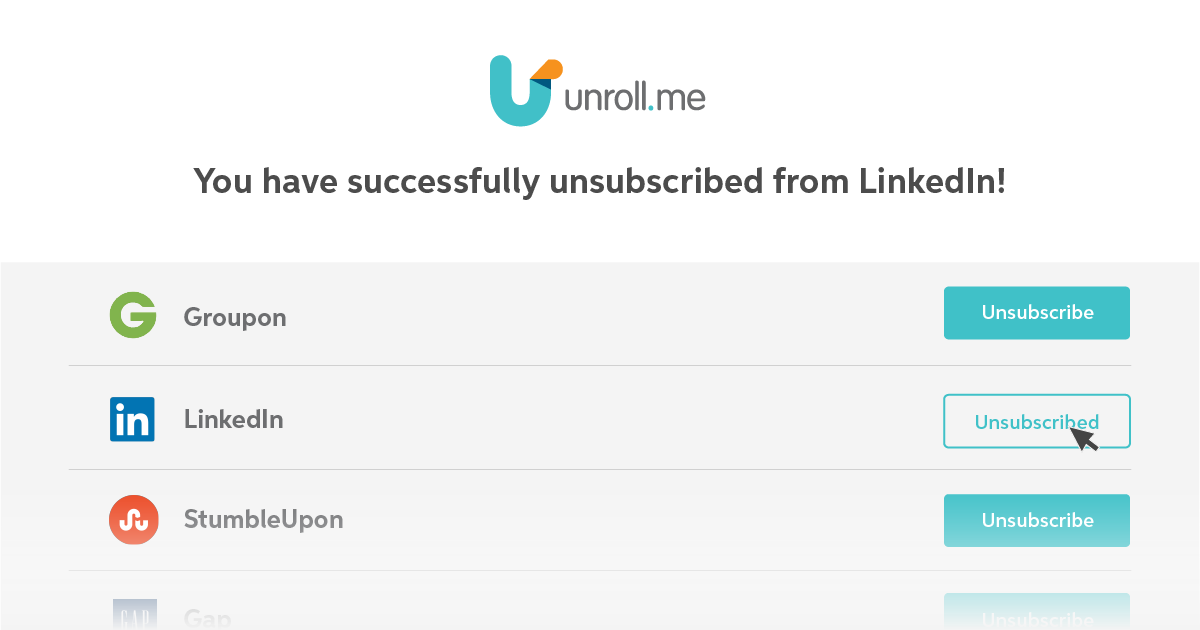 unrollme email management tool